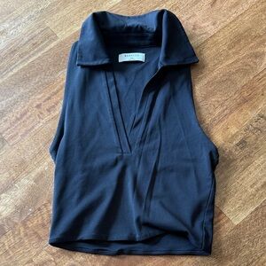Babaton Navy Sleeveless Blouse